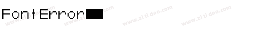 Font Error字体转换